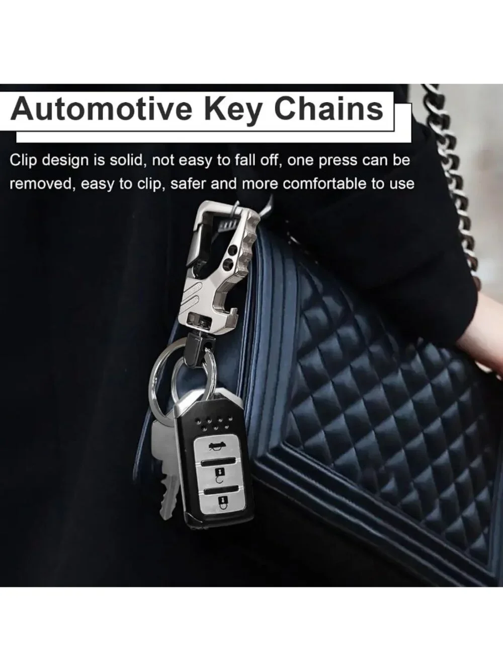 2 PCS Carabiner Key Chains - Durable Clip Key Holders for Easy Access
